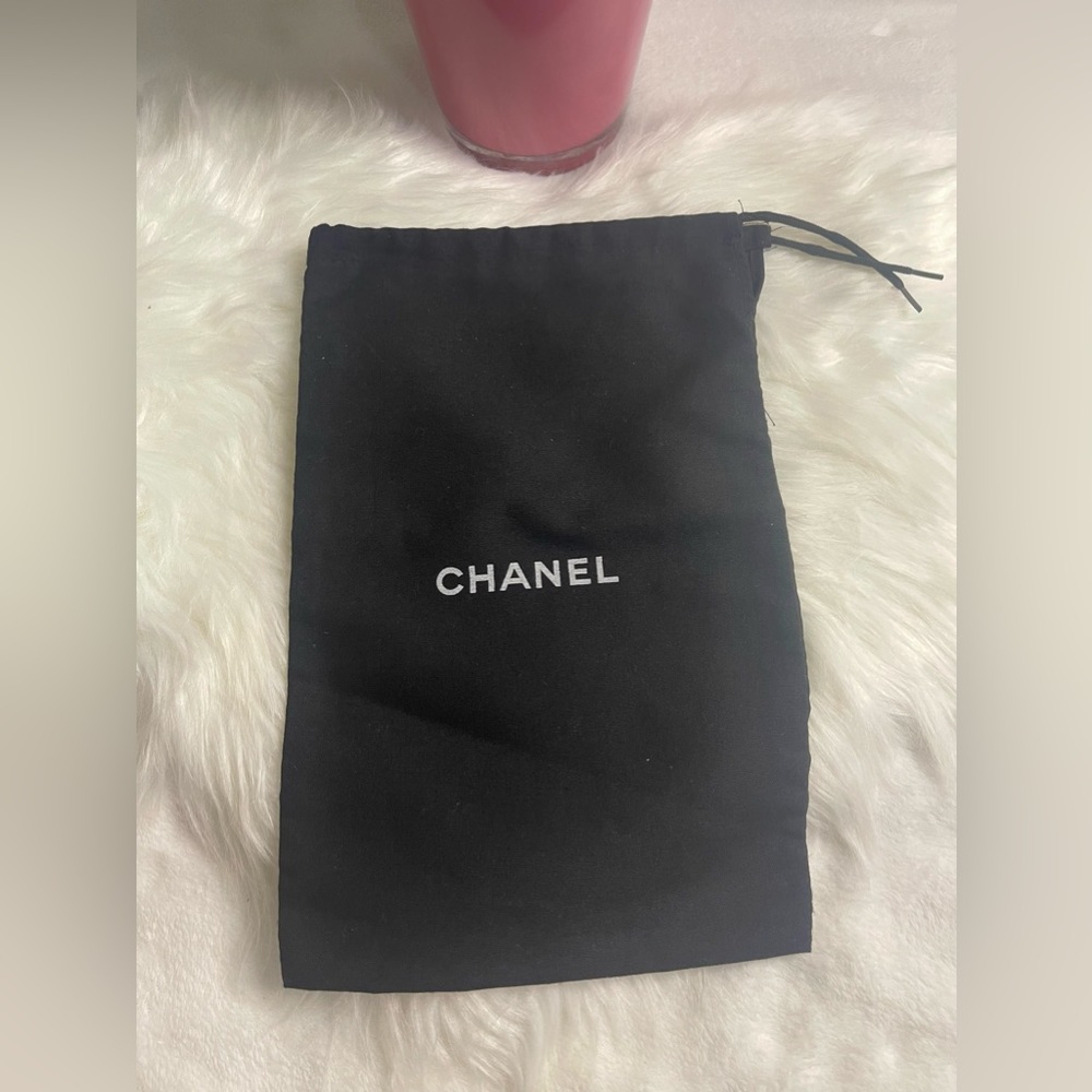 Brand New Authentic Chanel Cotton Pouch Drawstring 12x7.5